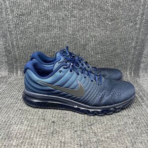 Nike Air Max 2017 Binary Blue Navy Athletic Running Shoes Mens Sz 15 849559-405